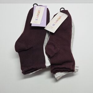 Joyspun Women's Anklet Socks 2 packs of 6 Pairs Multicolor Size 4-10